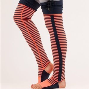 lululemon striped leg warmers
